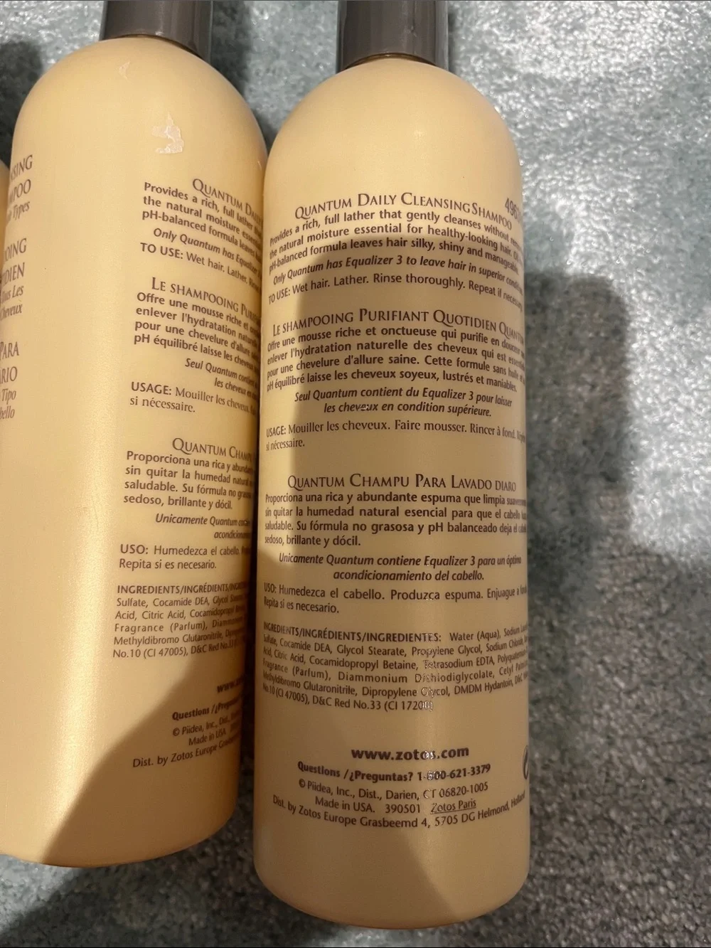 Zoto Quantum Daily Cleansing Shampoo 15 Fl Oz Lot Of 3 Bottles
